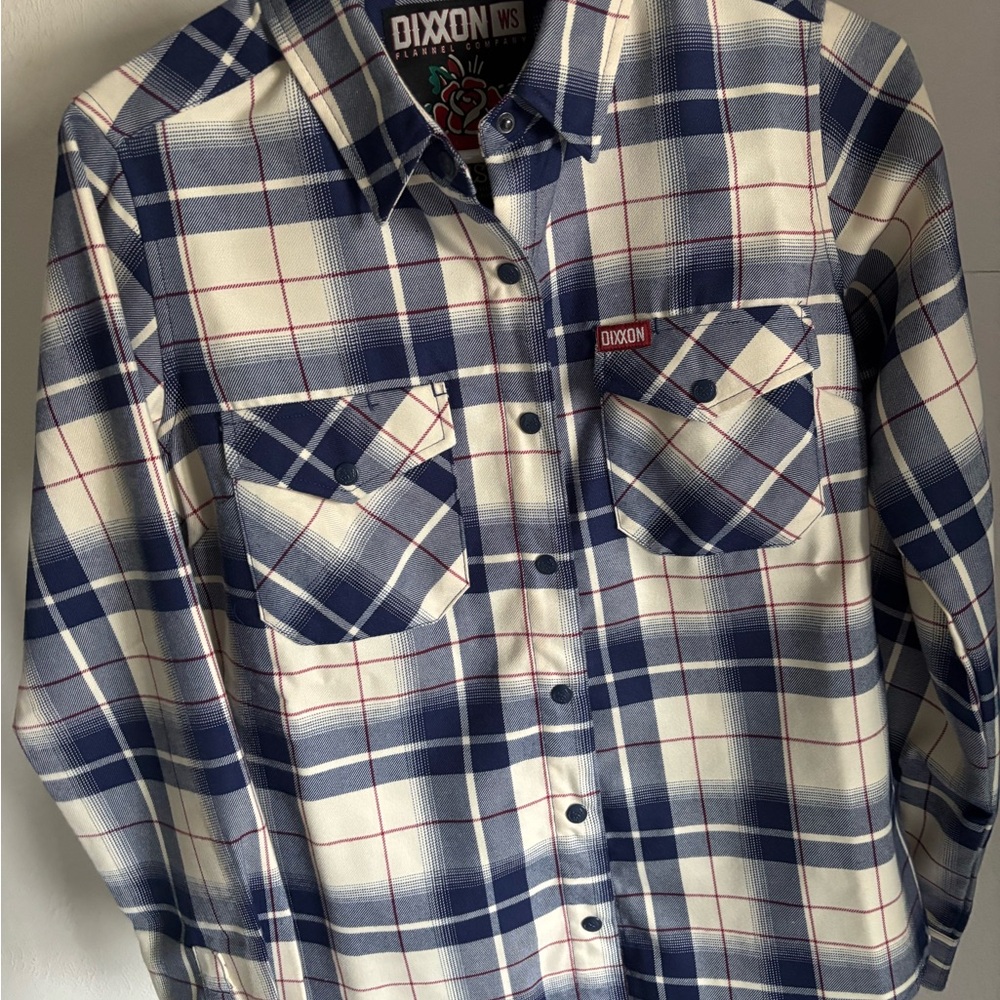 DIXXON Navy and Cream Checkered Womens Shirt The Passion